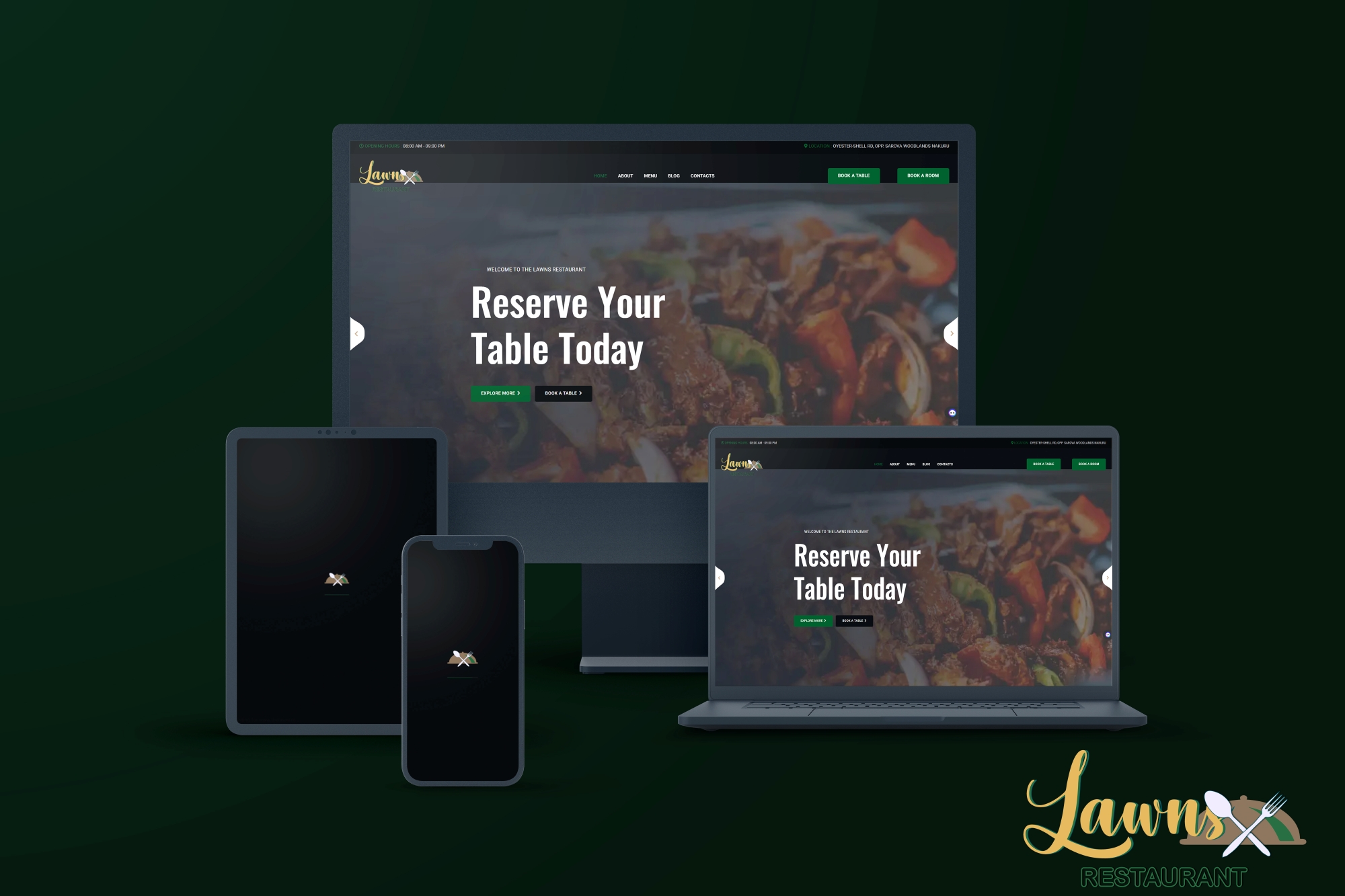 Digital Craftsmanship for The Lawns Restaurant