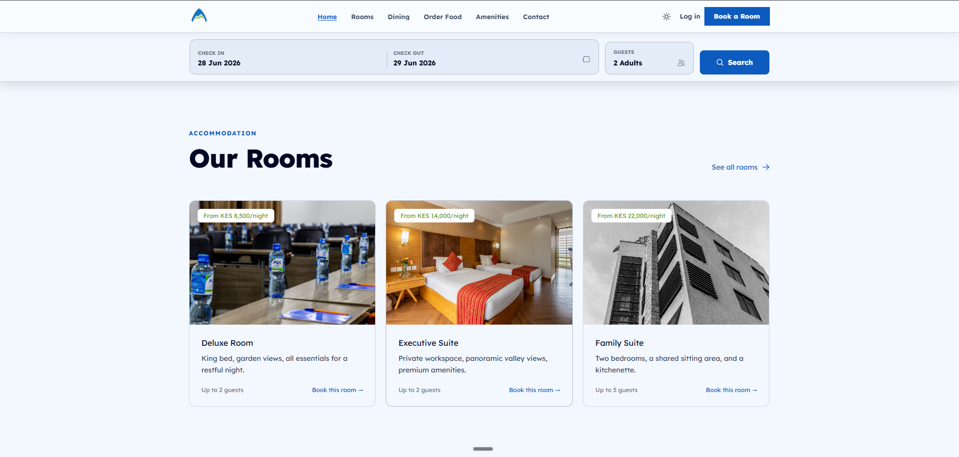 The Alps Hotel Nakuru - Booking & Hotel Management System