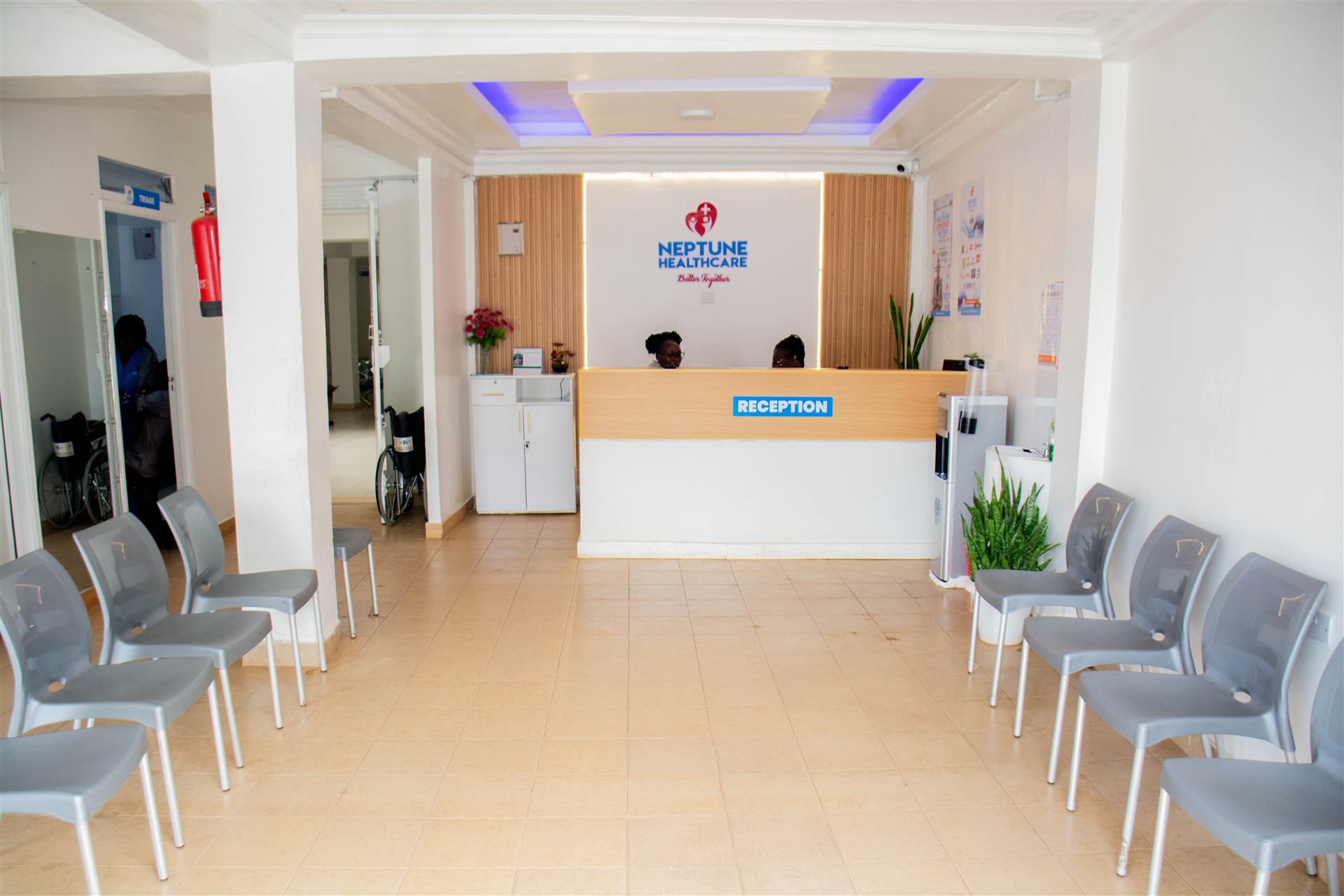 Neptune Healthcare reception and waiting area